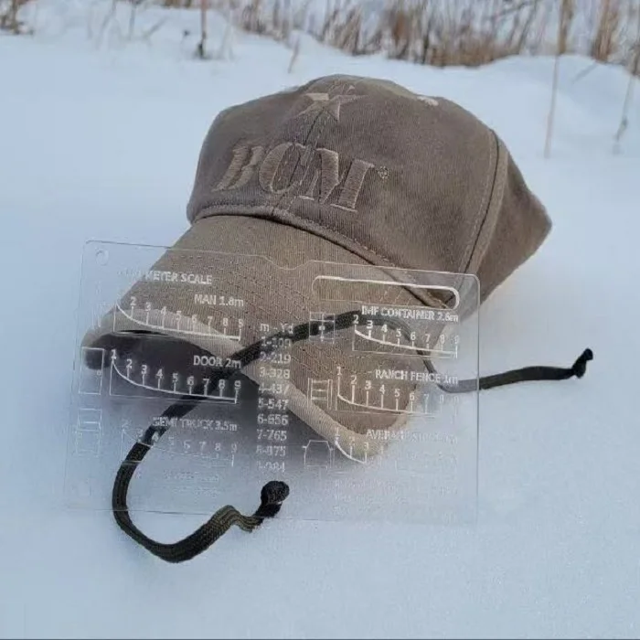Tarjeta de campo de tiro de caza, tablero de estudio al aire libre, regla de medición portátil - imagen 5