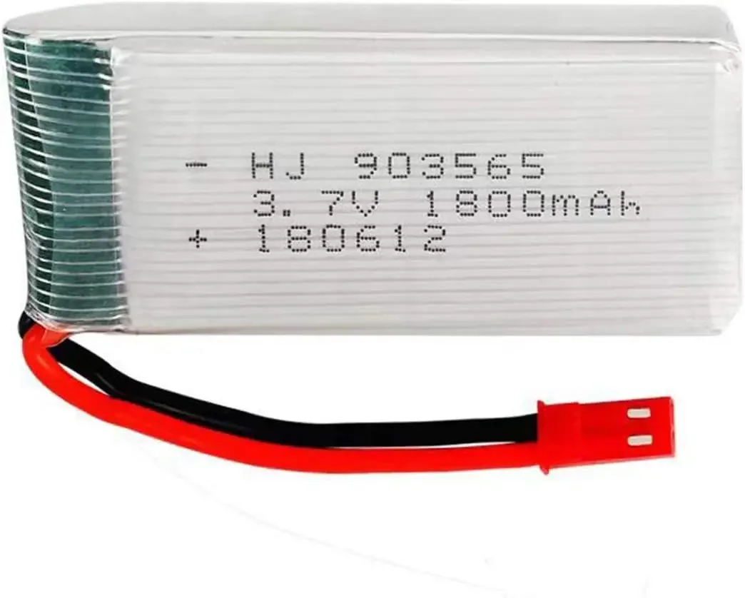 Batería Lipo recargable con enchufe JST, 3,7 V, 1800mAh, 25C, con cargador USB para JJRC A6 H68 RC Drone, piezas de repuesto de cuadricóptero - imagen 3