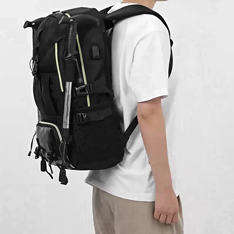 Mochila de viaje deportiva para acampar al aire libre, gimnasio, Fitness, senderismo, entrenamiento de senderismo, mochila, paquete de zapatos, bolsas para ordenador portátil universitario de negocios - imagen 3