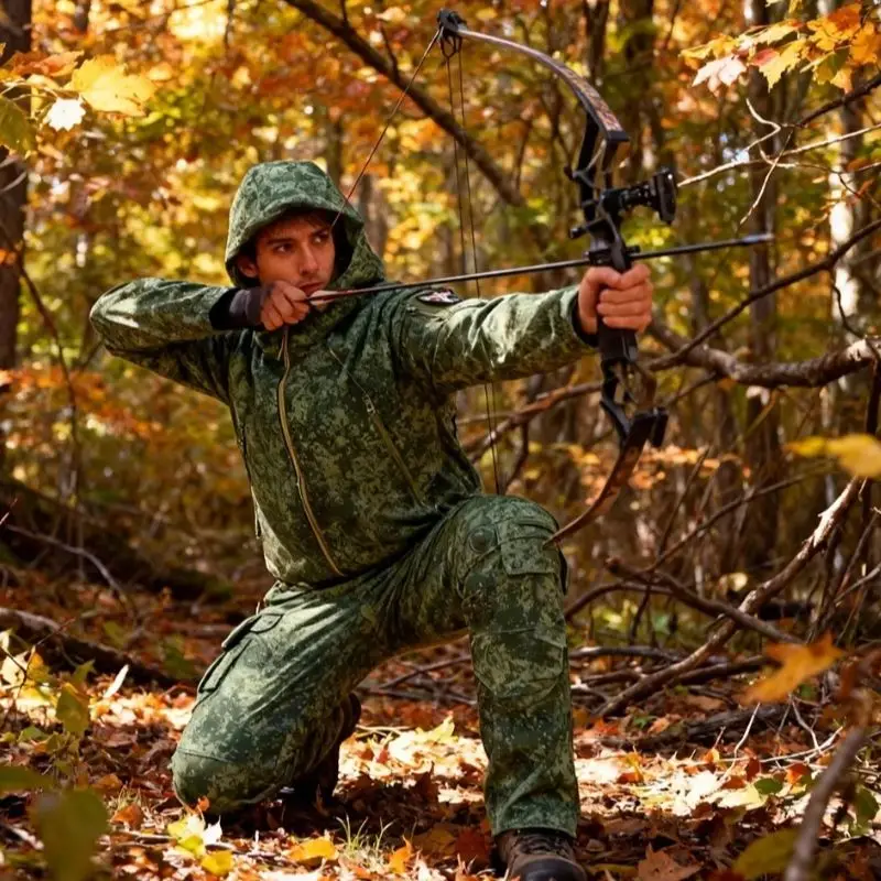 Traje tipo jersey con aislamiento e impermeabilización para fines de entrenamiento. Adecuado para acampar, caminar y cazar al aire libre. - imagen 3