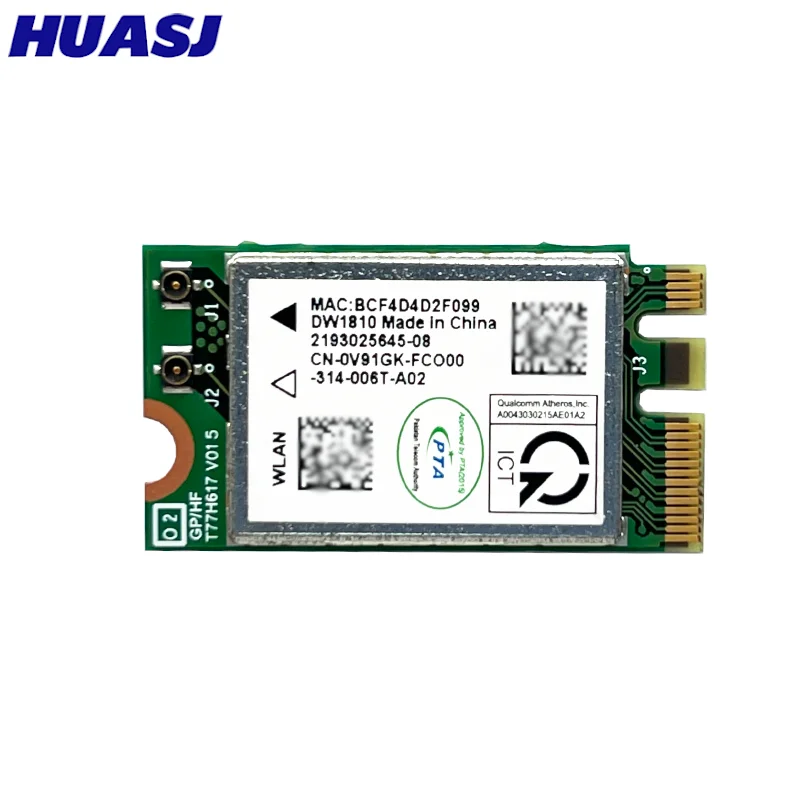 Tarjeta de interfaz de red inalámbrica de doble banda DW1810 433M wifi bluetooth 4.05.0 QCA9377 QCNFA435 tarjeta adaptadora inalámbrica - imagen 5