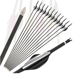 Flechas de carbono puro para caza con punta de acero inoxidable 4,2 mm