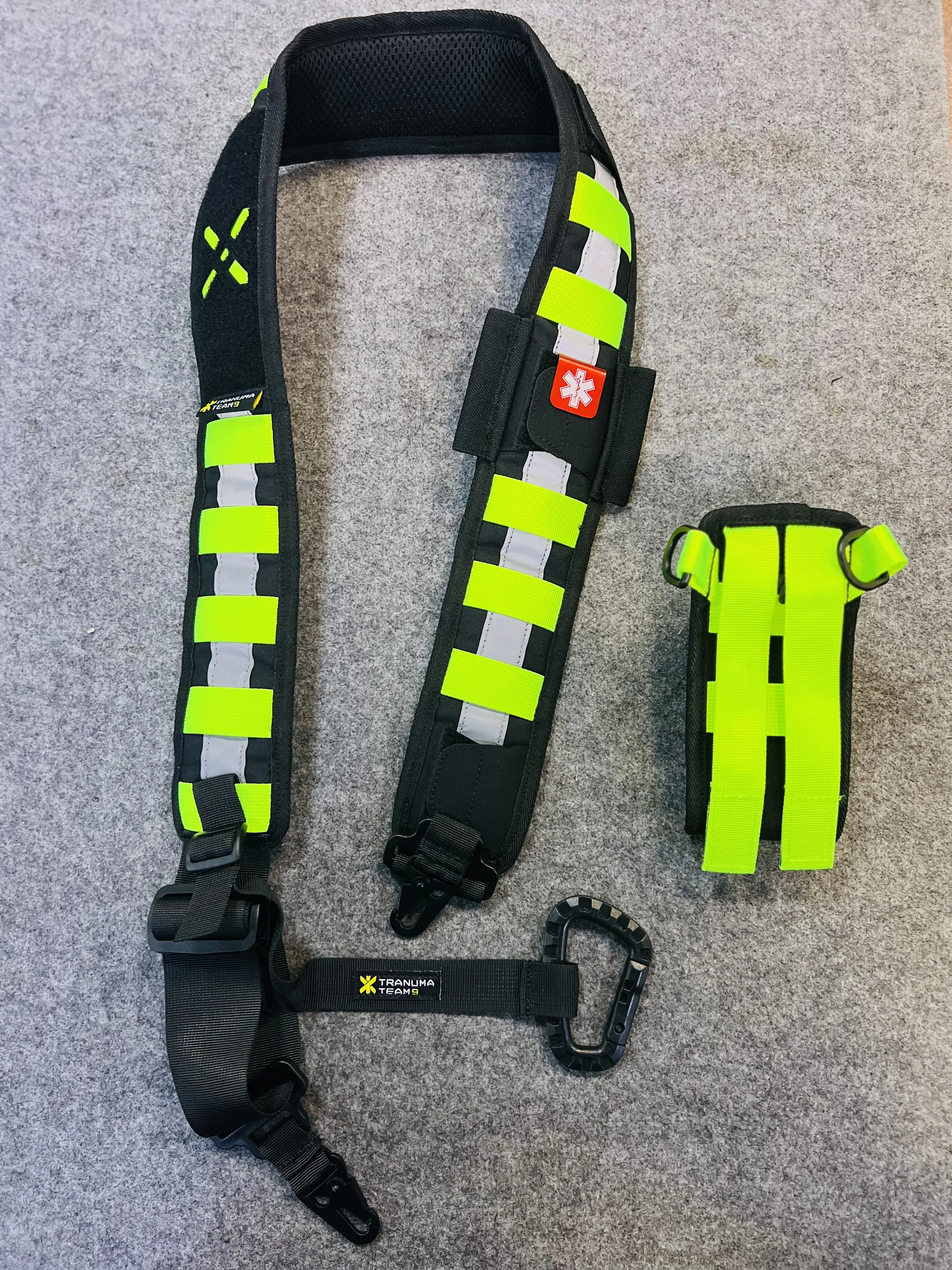 Cordón de bombero T9, correa de hombro azul llama, función de cinturón de equipo de rescate para comunicación, walkie-talkie, bolsa de Radio - imagen 5