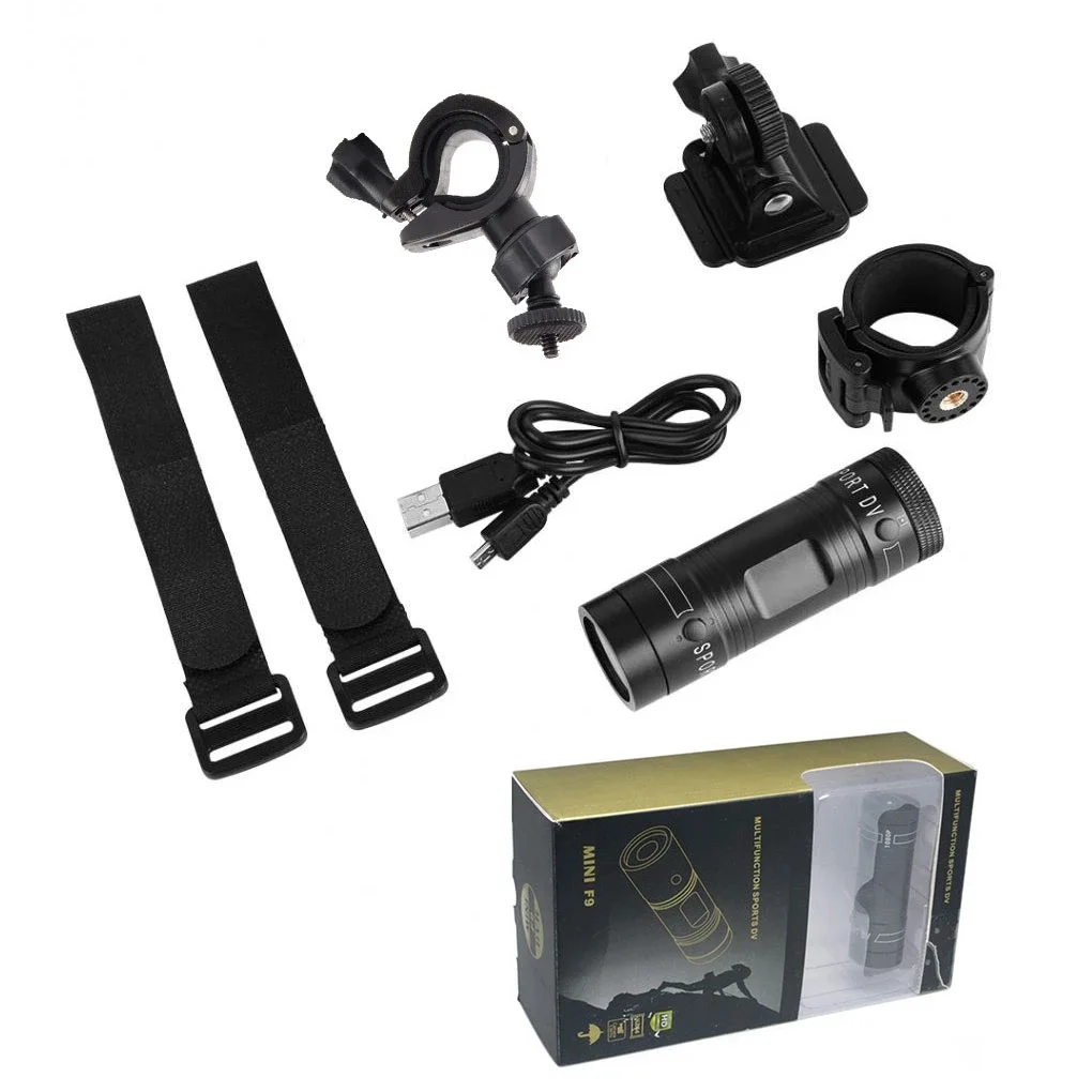 Cámara de acción F9 HD 1080P para casco de motocicleta y bicicleta, videocámara para deportes al aire libre, vídeo DV, grabadora de Audio DVR, cámara de salpicadero para coche y bicicleta - imagen 3