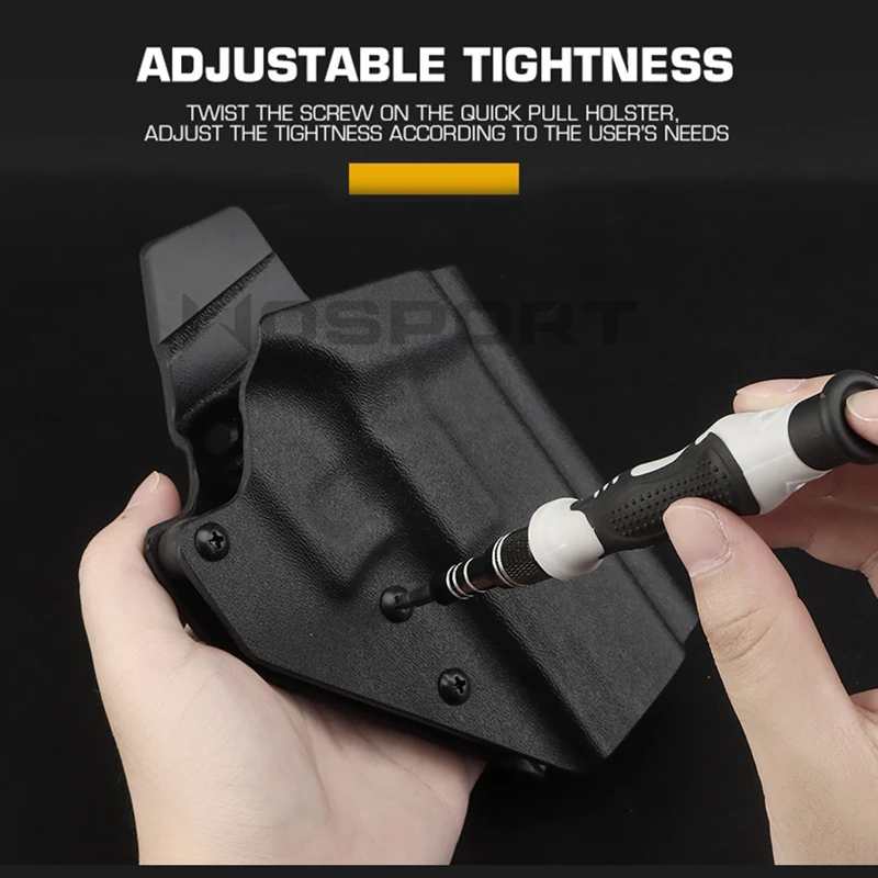 Funda para pistola de caza KYDEX para GL 17 19 19X 45, funda para cinturón de pistola táctica de extracción rápida, funda para pistola para diestros - imagen 3