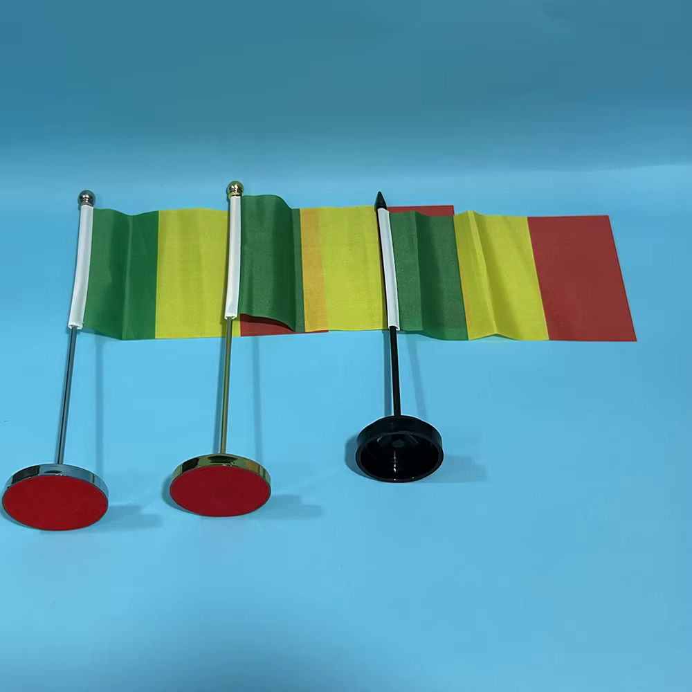Bandera nacional Mali 14x21 cm escritorio - imagen 3