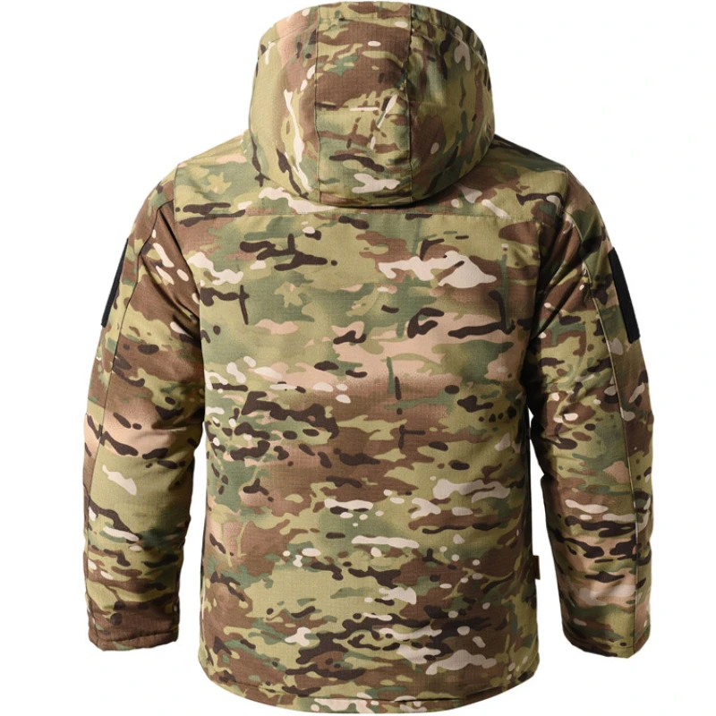 Parkas para hombre, chaquetas tácticas con calefacción, abrigos cálidos con capucha para invierno, ropa acolchada de camuflaje, chaqueta deportiva de entrenamiento térmico para senderismo - imagen 3