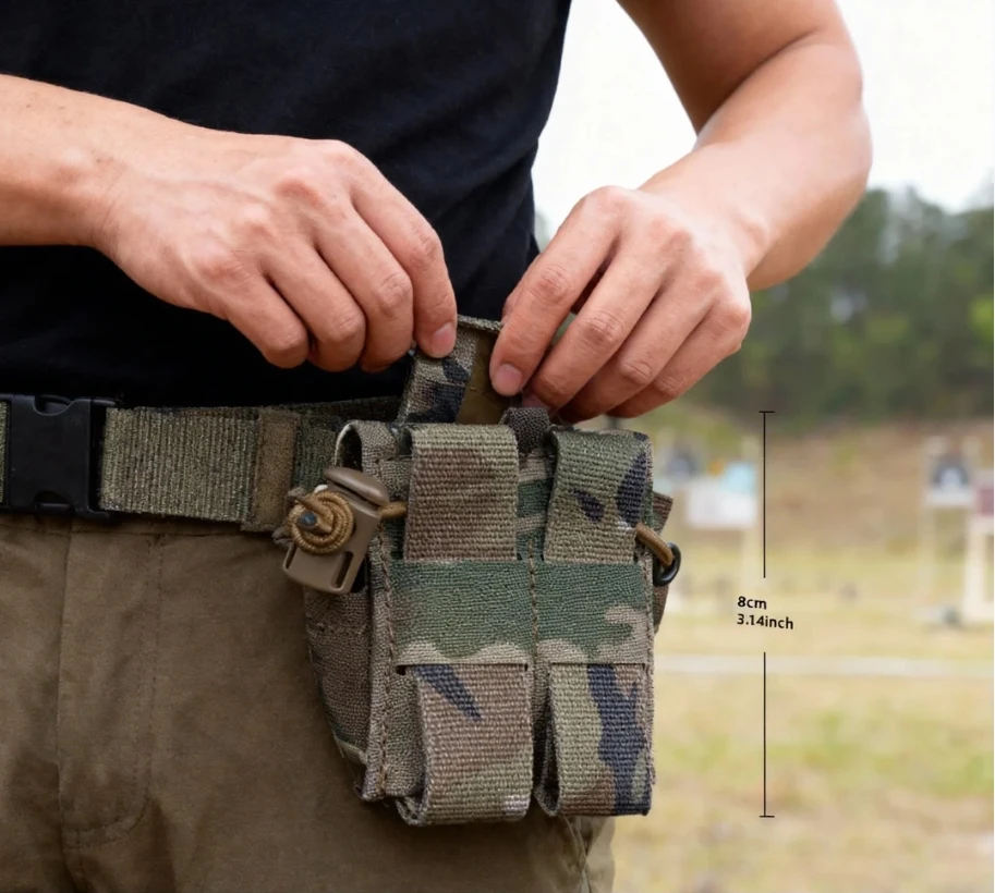 La bolsa de granada táctica multifuncional, una bolsa con función de objetos de lanzamiento, es adecuada para diversos escenarios tácticos. - imagen 2