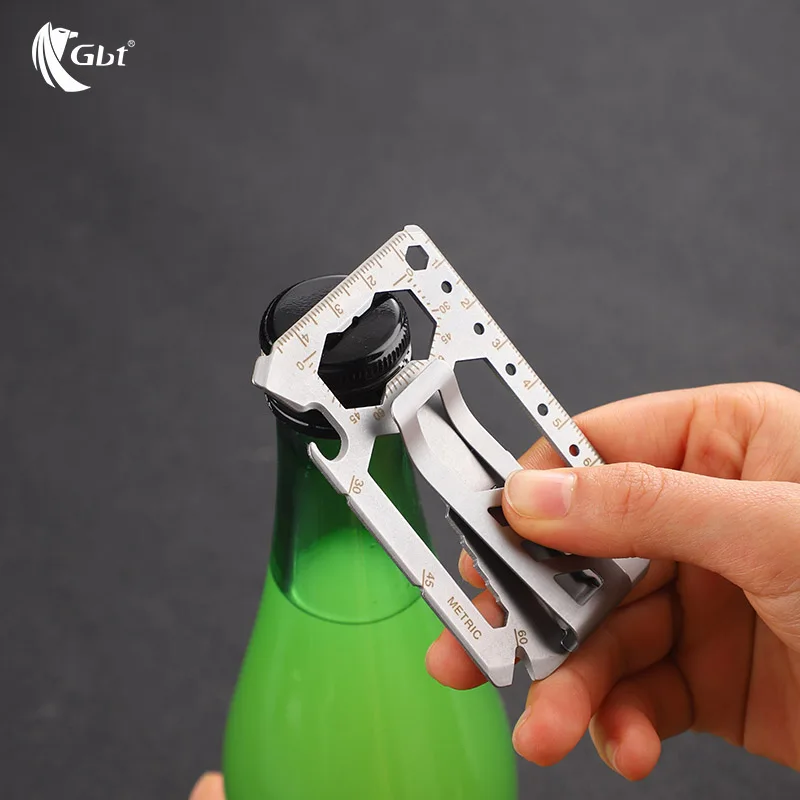 Tarjeta multiherramienta de acero inoxidable para acampar al aire libre, billetera de palanca de cambios, bolsa de supervivencia multiusos, herramienta negra, nuevo, 2023 - imagen 4