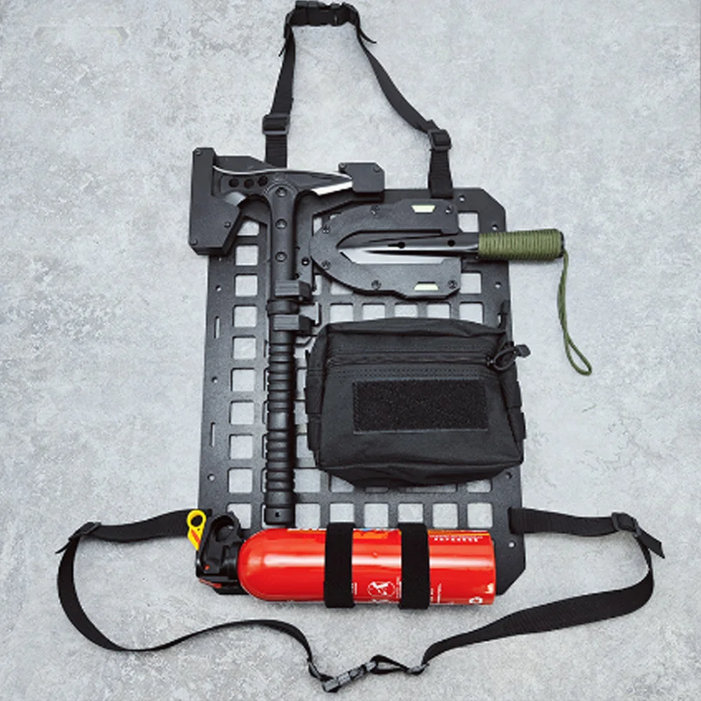 Panel de inserción de Airsoft Molle para asiento de coche, organizador táctico VULPO, equipo de vehículo, tablero PP para caza, tiro, Paintball - imagen 5