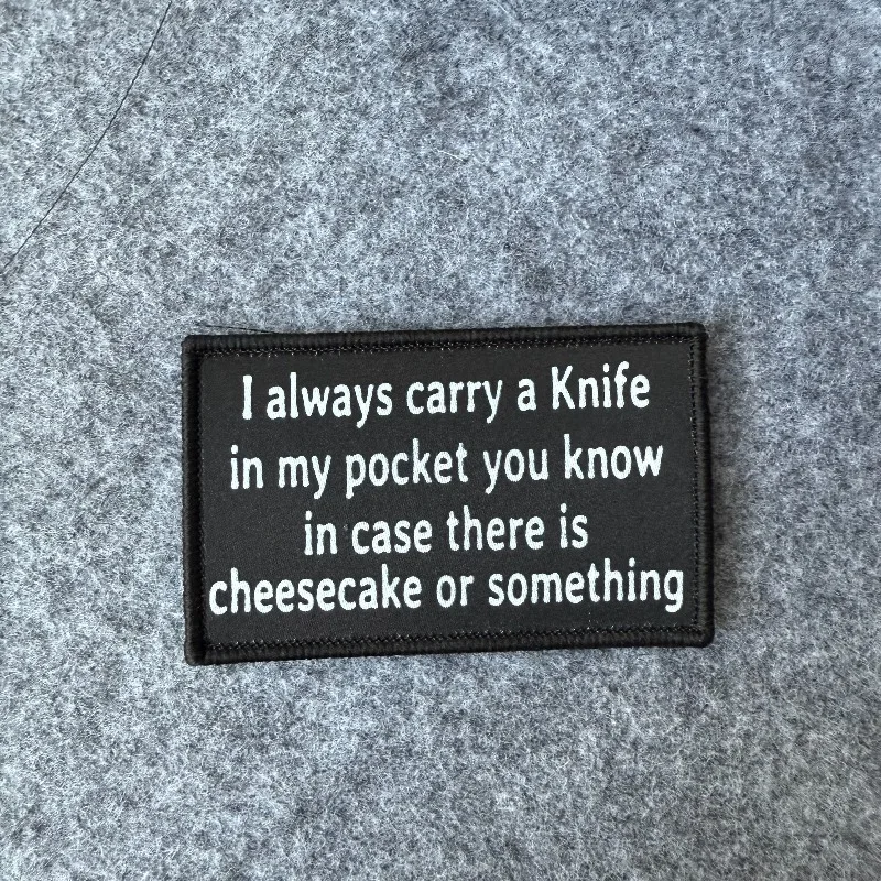 Parche táctico divertido Mama dice soy especial/cuchillo para tarta de queso/John 3:16 parches bordados para chaleco y mochila tácticos - imagen 5