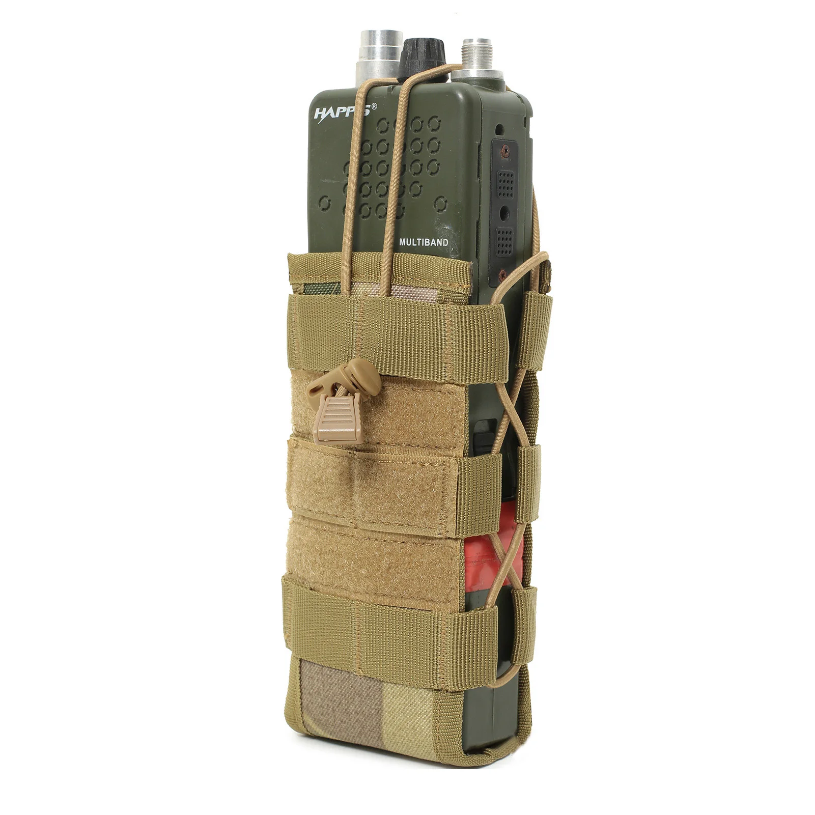 Funda táctica Universal para Radio, funda, soporte Molle, soporte ajustable para Walkie Talkie de caza, bolsa para botella de agua - imagen 4