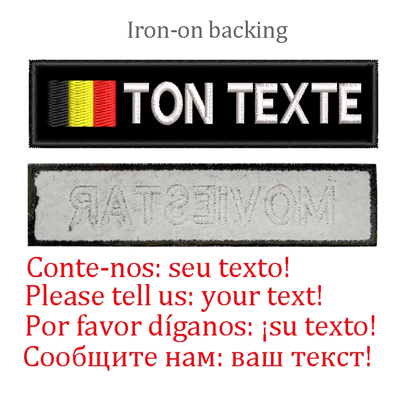 Parches de nombre con respaldo de gancho o planchado para ropa, uniforme militar, sombrero, mochilas tácticas del ejército, Collar y arnés para perro, color negro - imagen 5