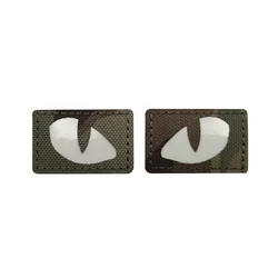 Parche reflectante ojo de gato táctico adhesivo para MOLLE y velcro
