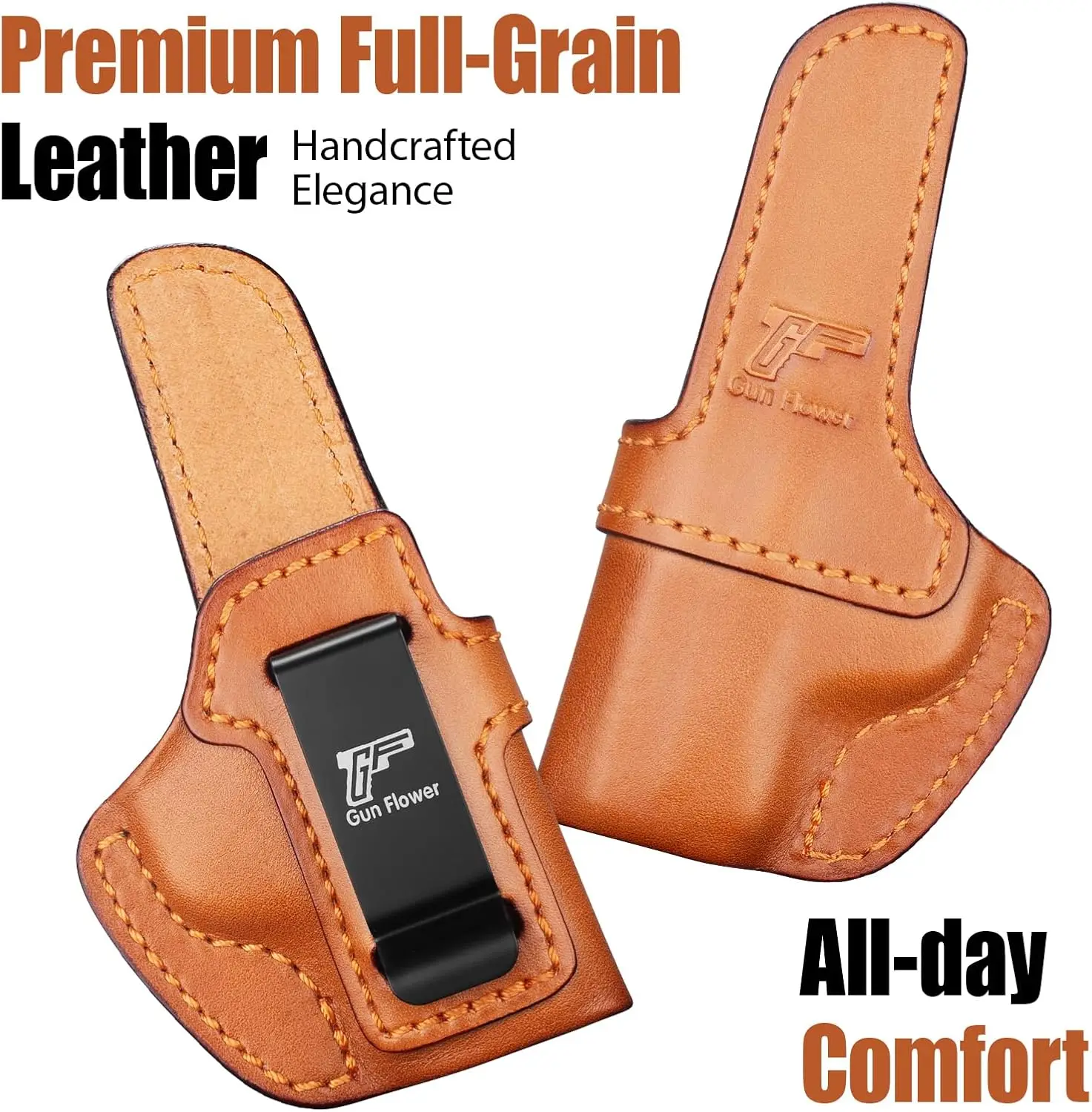 Funda de cuero Premium IWB para S&W Bodyguard 2,0, funda interior de cintura oculta, cinturón apto para 1,5 "-1,75", mano derecha - imagen 4