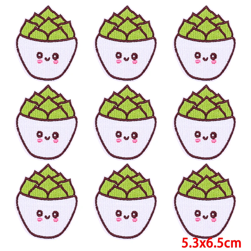 Parche de dibujos animados para ropa, parches termoadhesivos bordados para planchar, apliques de flores para mochila, lote de 10 unidades - imagen 5