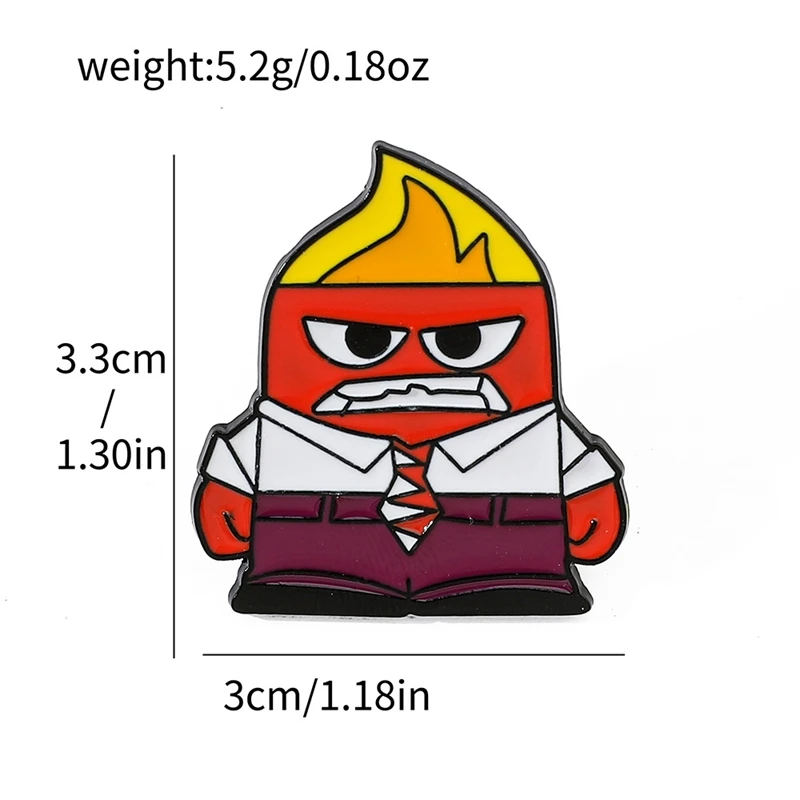 Nuevo broche Inside Out de Disney, personaje de dibujos animados de Anime, bonito Pin esmaltado, mochila Intensa Mente, ropa, insignia de Metal, regalo - imagen 3