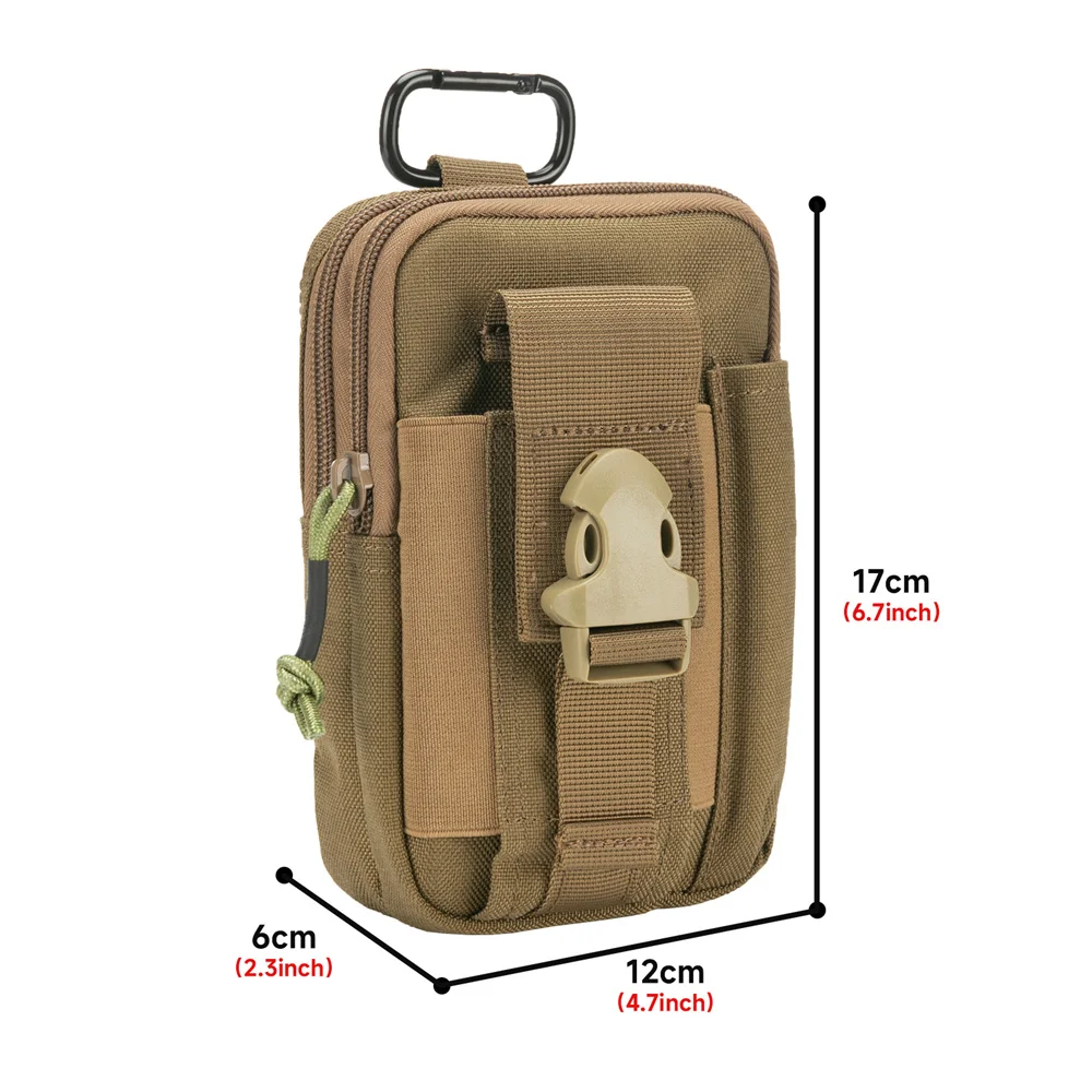 Riñonera táctica EDC MOLLE doble capa para teléfono y caza al aire libre - imagen 2