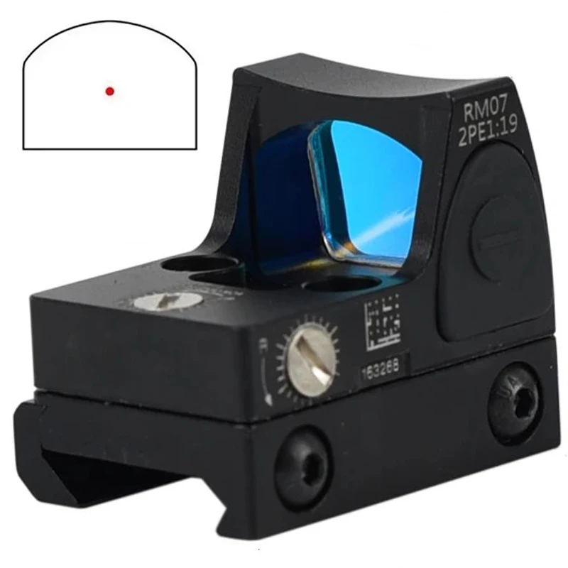 Mini mira réflex de punto rojo AR15 G19 M4 Glock Rifle Reflex Sight Airsoft/pistola de caza Scope Fit accesorio táctico - imagen 2
