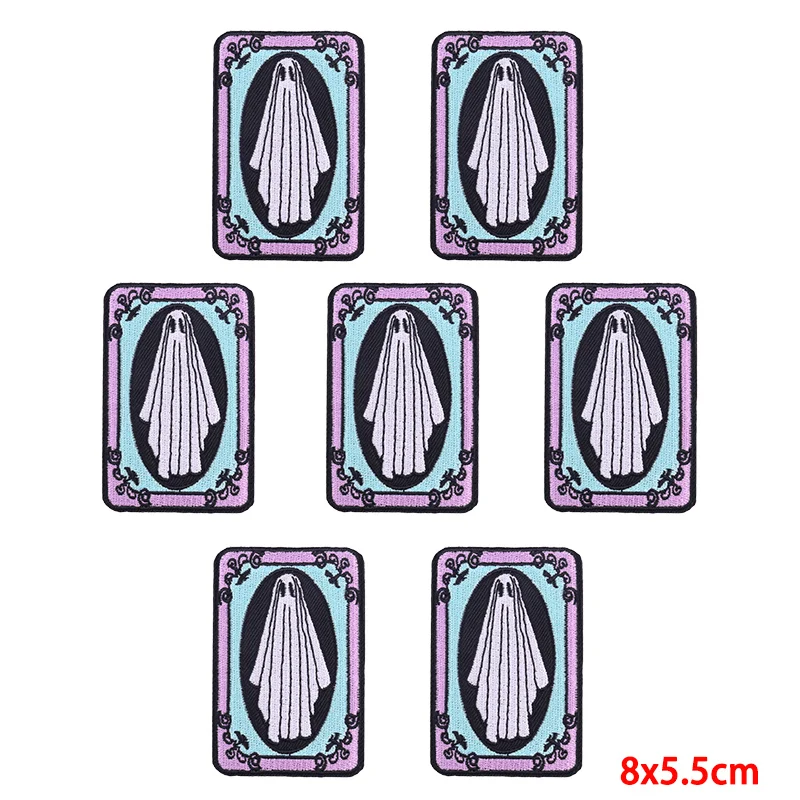 Parche bordado Punk Ghost termoadhesivo para planchar ropa y mochila - imagen 5