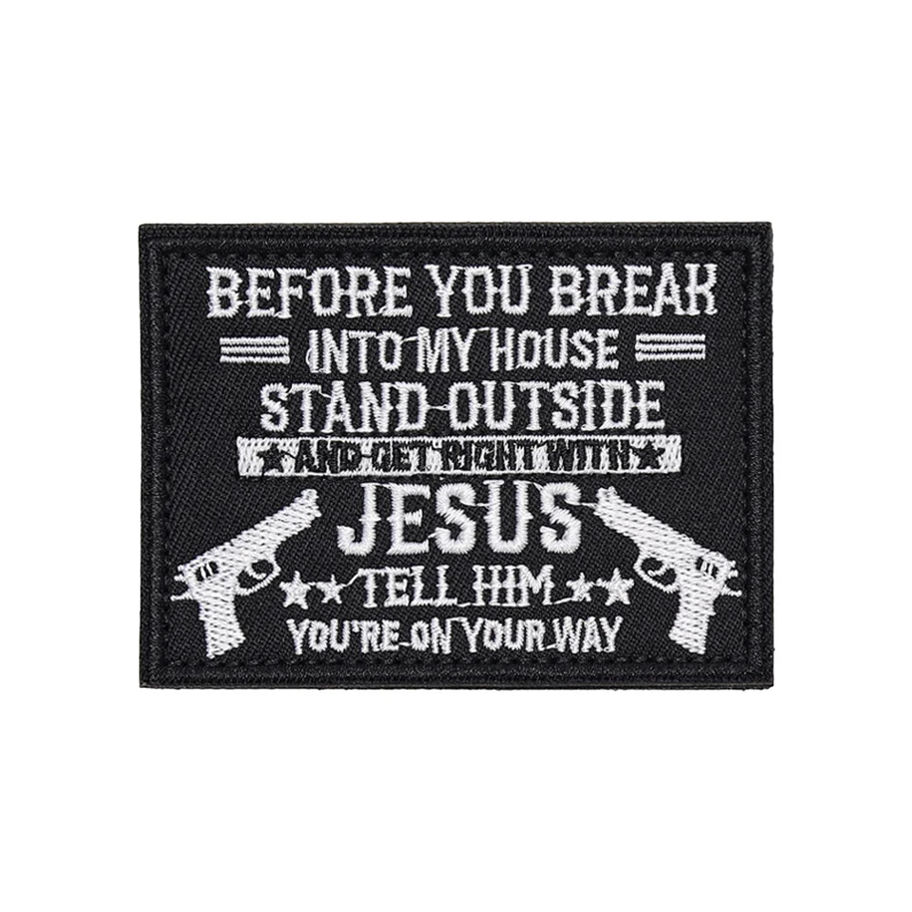 Jesús TELL HIM táctico divertido humorístico Meme parche Velcros gancho bucle insignia militar bordado para DIY gorra mochila Jeans
