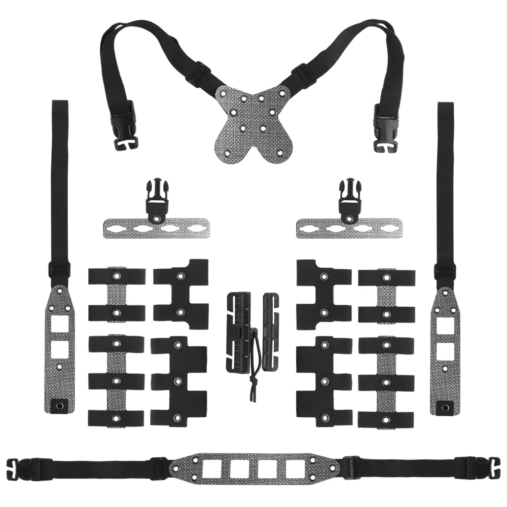 OPHIDIANTAC MOLLE System V2 marco de pecho modular colgante libre con accesorios de tabla de pecho de caza de juego CS - imagen 2
