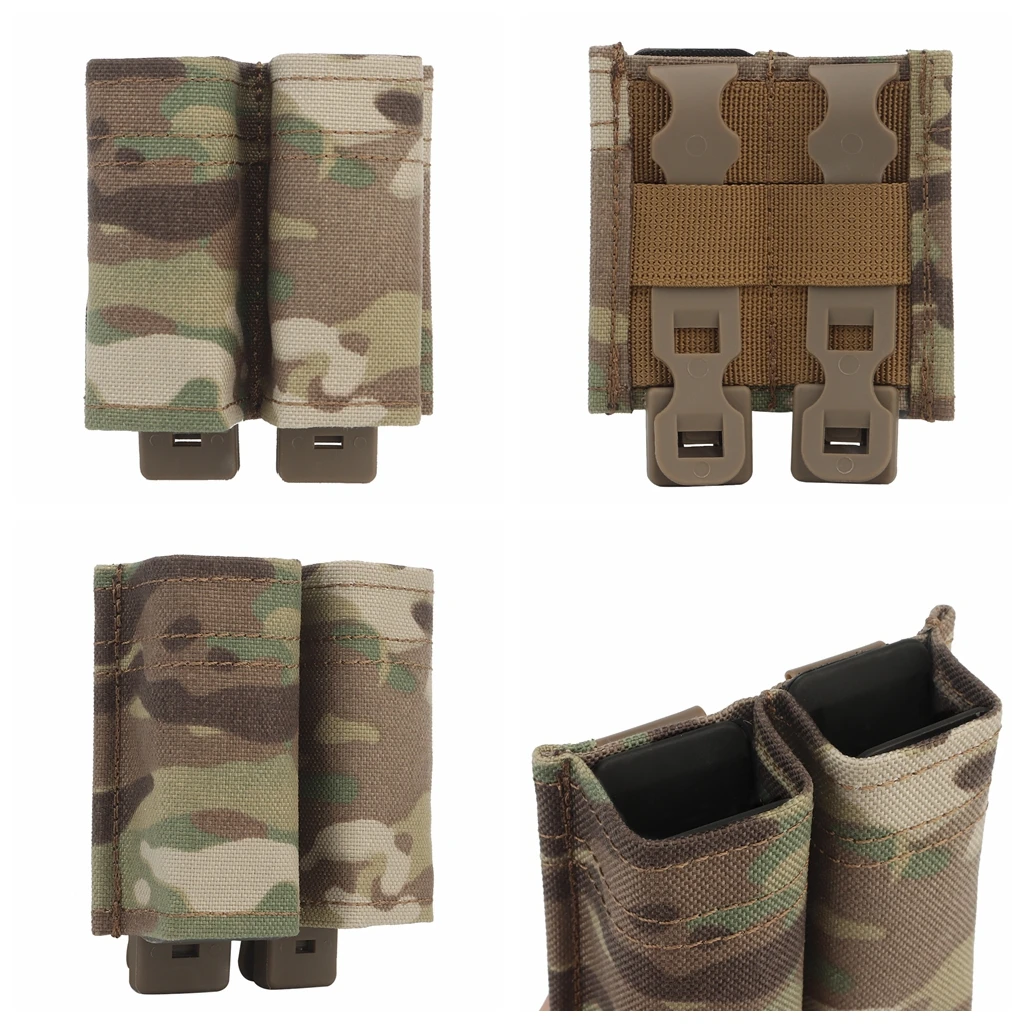 Bolsa de revista táctica para pistola de rifle M4 Ar15 GL M9 P226, bolsa doble Mag para caza al aire libre, bolsa de volquete de municiones Molle, bolsa Mag - imagen 5