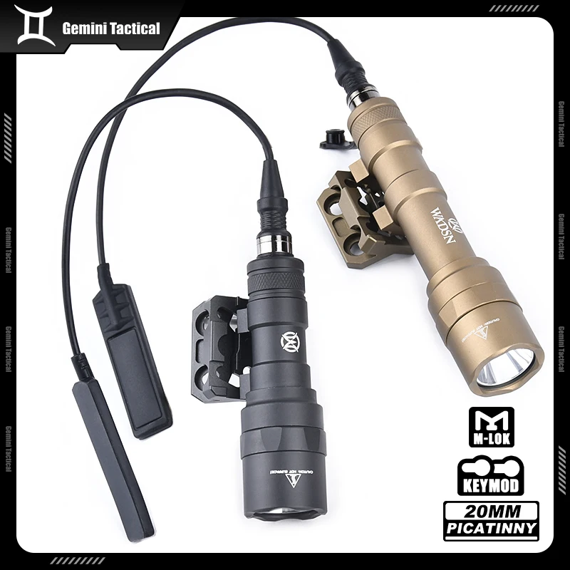 WADSN-linterna exploradora Airsoft Surefir M300C SF M600U, luz LED blanca, Base de M-LOK Keymod de Metal compatible con riel de 20mm, accesorios de caza - imagen 5