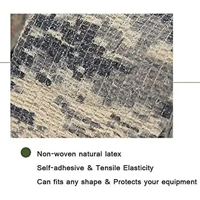 10 Pcs Cinta de Camuflaje Autoadhesiva, Vendaje Elástico de Camuflaje Militar, Accesorios Protectora de Caza Reutilizables, para Acampar Al Aire Libre - imagen 5