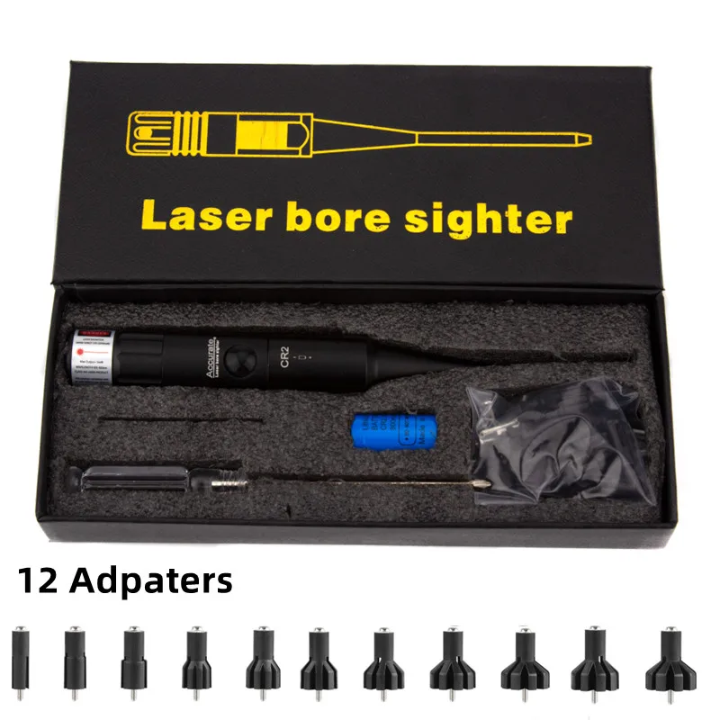 Boresighter láser rojo táctico.177.22 a.50.78 Colimador láser de calibre para Rifle Universal Bore Sighter