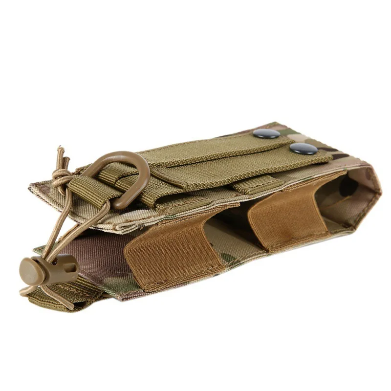 Bolsa de soporte militar Molle para Walkie Talkie de Radio, bolsillo táctico para revistas Airsoft, dos vías - imagen 2
