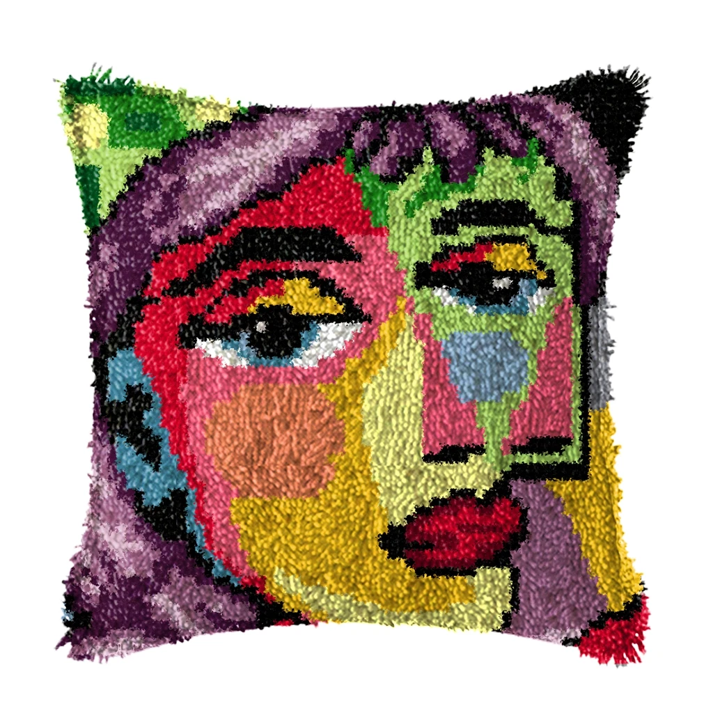 Gancho de pestillo de bordado Retro, paquete de ganchos de almohada de alfombra bordada a mano, Kits de gancho de pestillo de almohada, Kit de punto de cruz - imagen 5