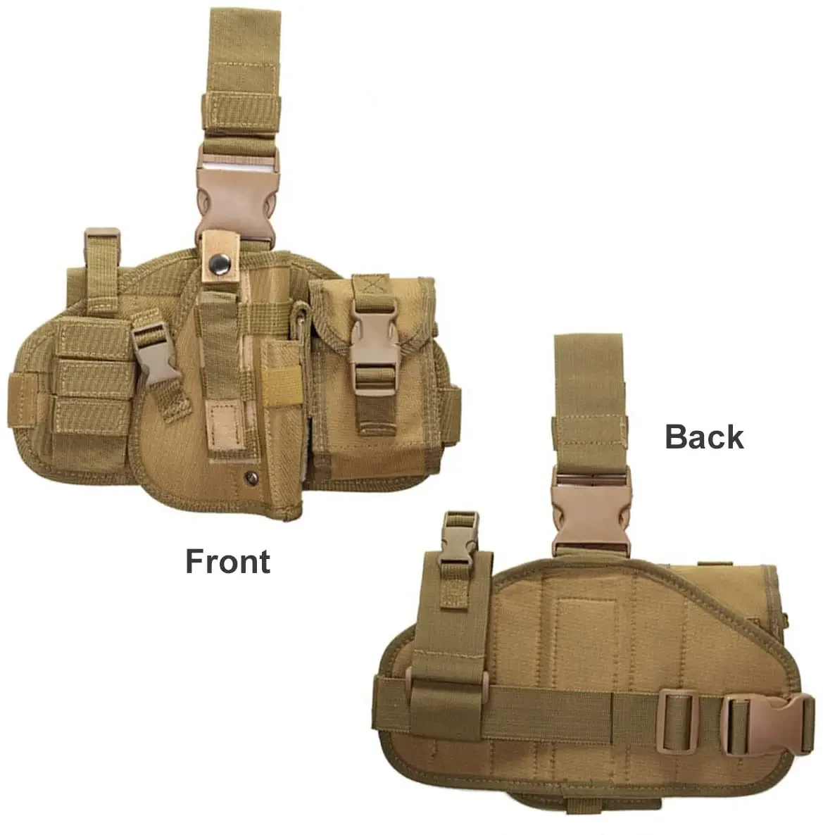 Funda táctica Molle para pistola, bolsa Universal ajustable para pistolas de caza, Panel de plataforma de nailon - imagen 4