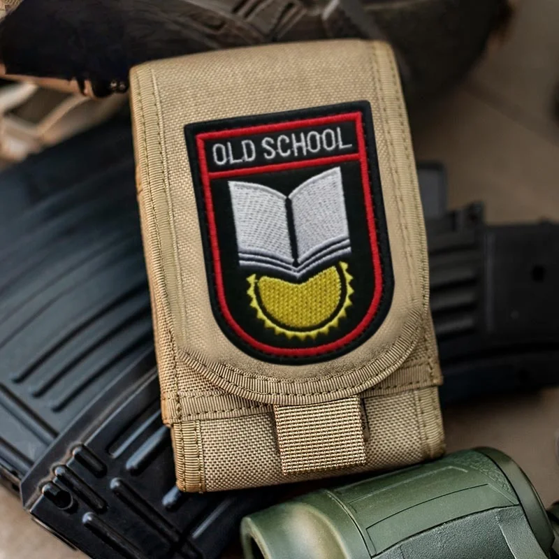 Parche de insignia de moral táctica de "Old School", ropa bordada, gancho y lazo, brazalete, accesorios de mochila militar, pegatinas - imagen 4