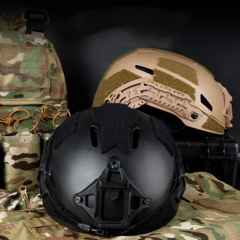 Casco táctico ligero Airsoft Caiman, casco de seguridad protector transpirable para ciclismo Simple, gafas Flip OP - imagen 3