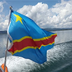 FLAGLINK 90X150CM Bandera del Congo de la República Democrática para Decoración