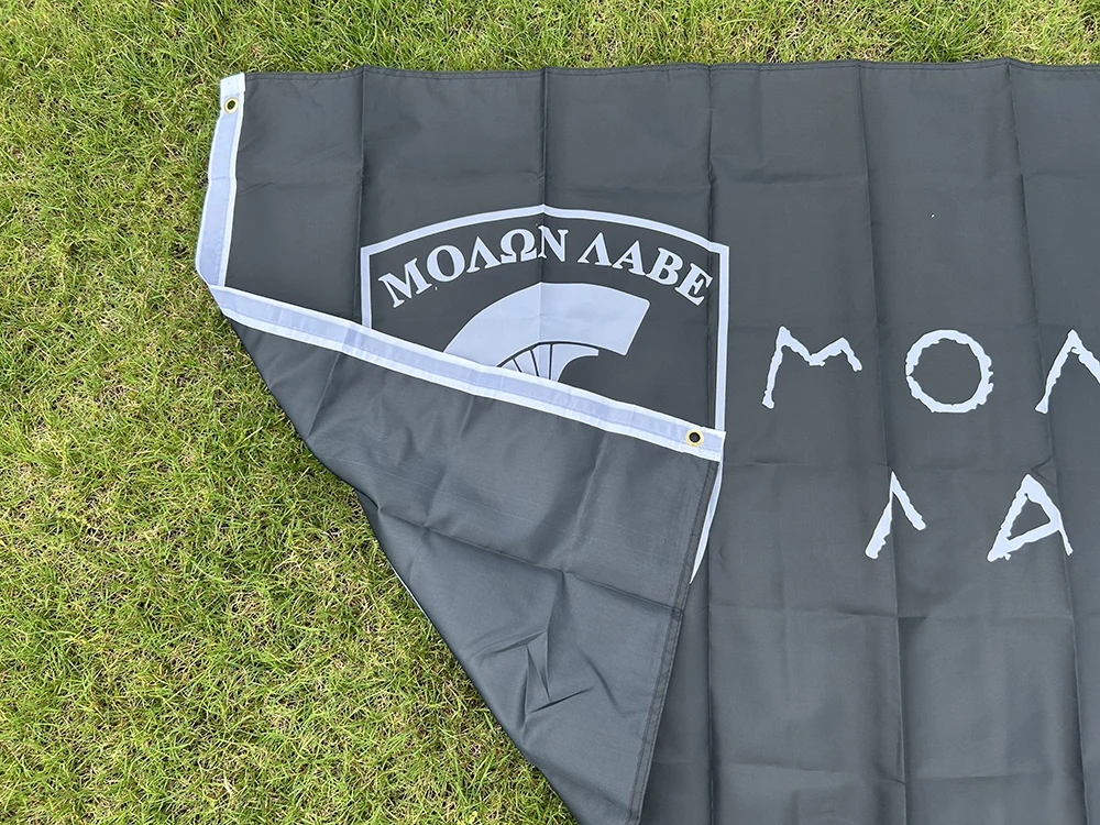 BANDERA SKY 90x150cm Bandera Molon Labe Gonzales Banderas espartanas Decoración Garaje Artículos de decoración del hogar Bandera interior al aire libre - imagen 4