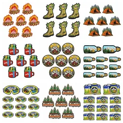 10 unids/lote de apliques de aventura de montaña, parches para planchar en ropa, parches bordados para acampar al aire libre para ropa, insignias DIY