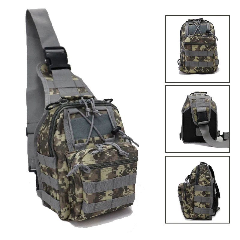 Bolso cruzado táctico para hombre, mochila de viaje de senderismo, mochilas Molle de camuflaje militar, bolso de hombro para deporte al aire libre - imagen 2