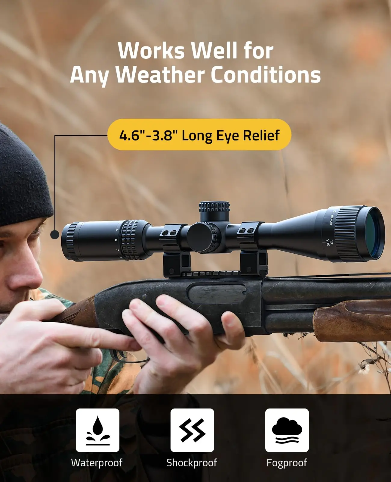 MIDTEN JackalHowl F02 3-9x40 AO Rifle Scope BDC Retícula Tubo de 1 pulgada SFP con Parallax 20 mm Segundo plano focal - imagen 5