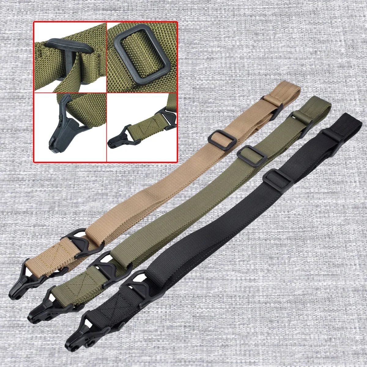 Eslinga para pistola MS3, correa de eslinga multiimisión para exteriores, Rifle AR AK, pistola Universal QD, eslinga táctica ajustable, cuerda para cinturón de pistola Airsoft - imagen 3