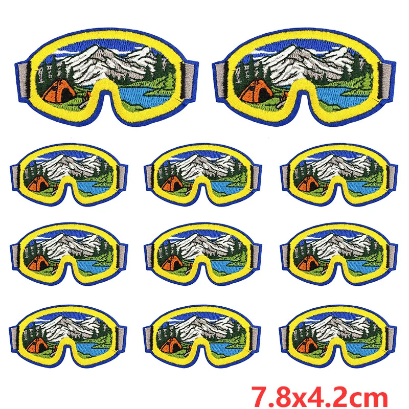 10 unids/lote de apliques de aventura de montaña, parches para planchar en ropa, parches bordados para acampar al aire libre para ropa, insignias DIY - imagen 4