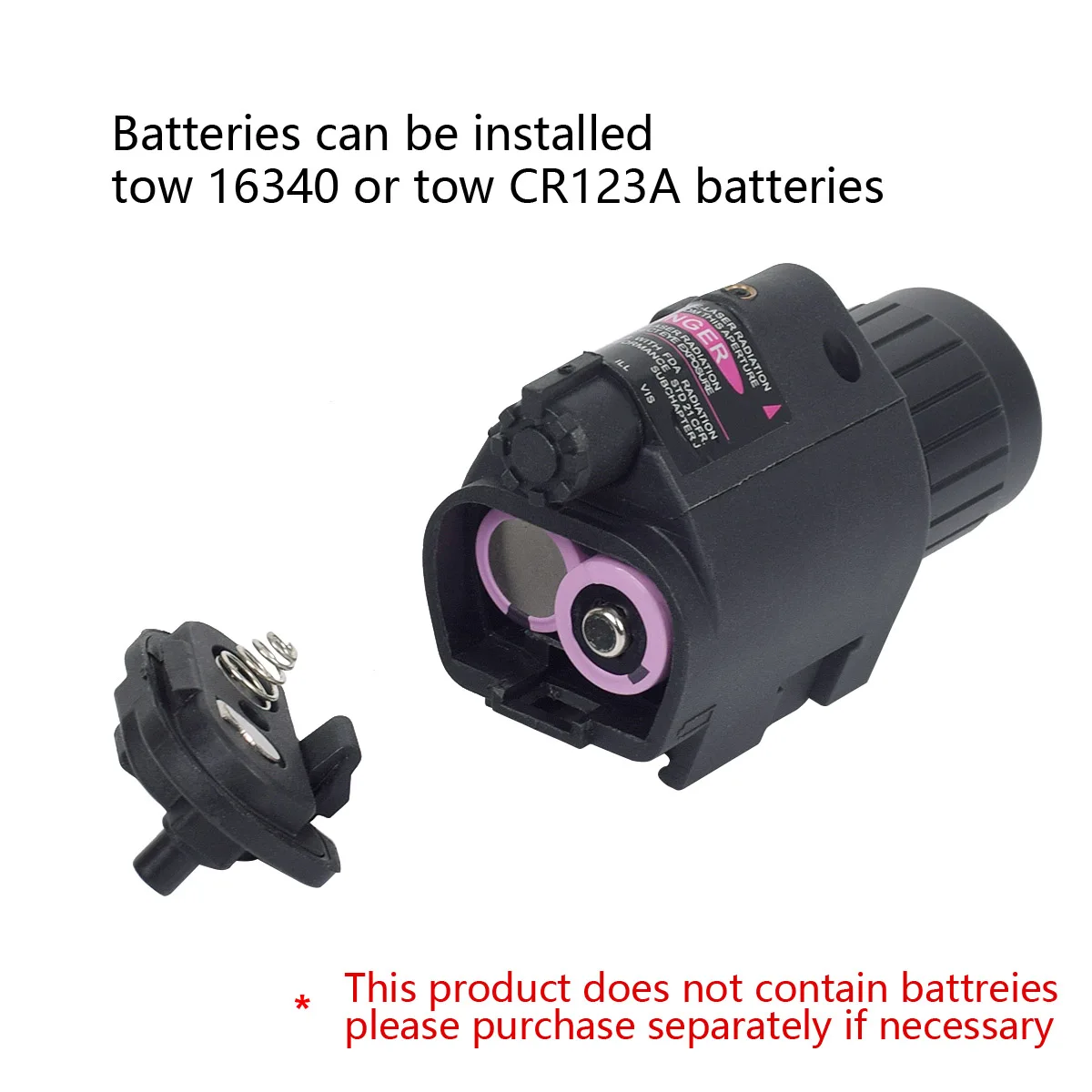 Combo de linterna LED táctica, mira láser verde y roja, armas de pistola Airsoft, luz de explorador para Rifle de riel Pictinny de 20mm AR15 - imagen 2