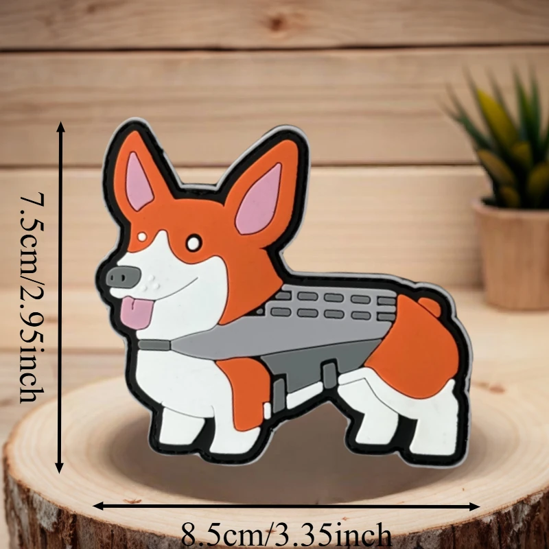 Parche de corcho 3D de PVC para perro, chaleco táctico militar, gancho y bucle, sombrero, insignia de moral, mochila, pegatina decorativa, parches para brazalete para ropa - imagen 3
