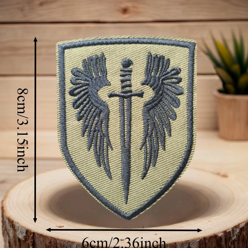 Parche bordado del Arcángel Michael, chaleco táctico, insignia de moral con gancho y bucle, pegatina decorativa para mochila, parches para brazalete para ropa - imagen 3