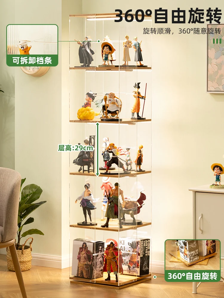 Vitrina giratoria de mano, estante de exhibición de juguetes, modelo LEGO acrílico, vitrina doméstica, cosméticos sin vidrio - imagen 4