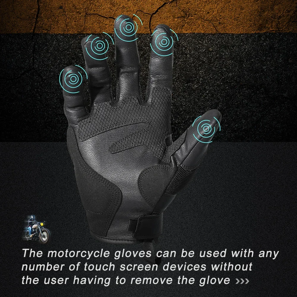 Guantes de dedo completo para motocicleta con pantalla táctil, equipo de protección para Motocross, Cross Dirt Bike, Moto de carreras, MTB, Enduro - imagen 5