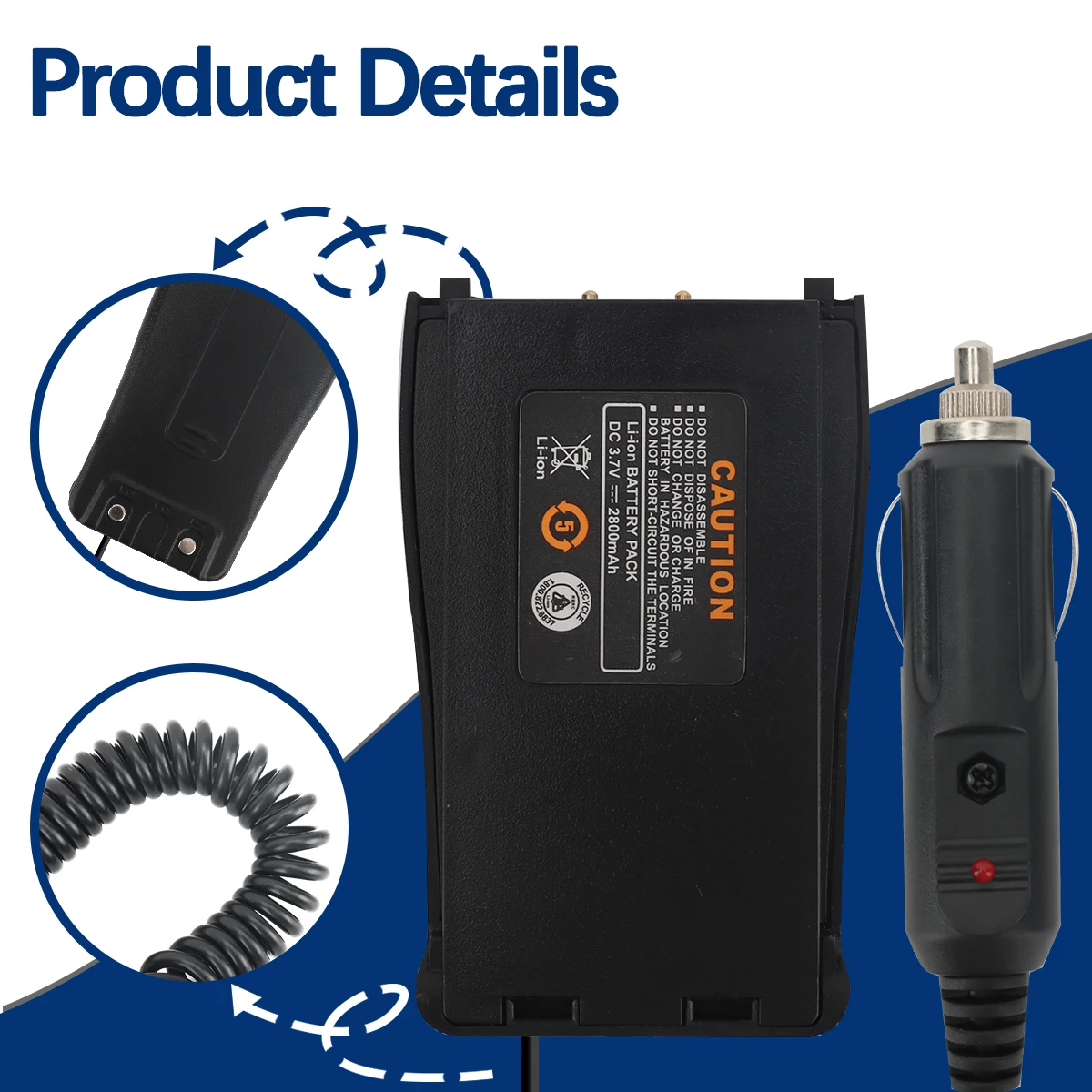 Baofeng BF-888S eliminador de batería de Radio bidireccional para Baofeng BF-777 BF-666S BF-888S accesorios de Walkie Talkie de Radio bidireccional - imagen 2