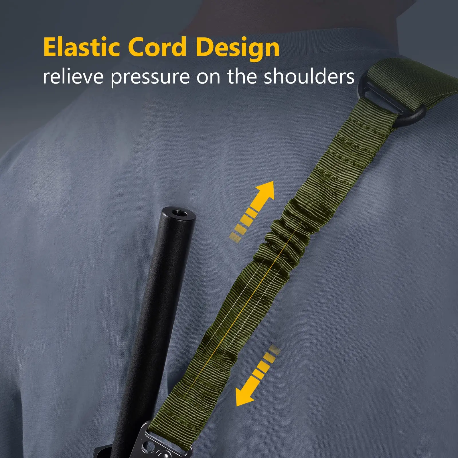 Eslinga de dos puntos con giratorios QD, correas de 1,5 pulgadas, eslinga tradicional de longitud ajustable con hebilla de hardware para deportes al aire libre - imagen 5