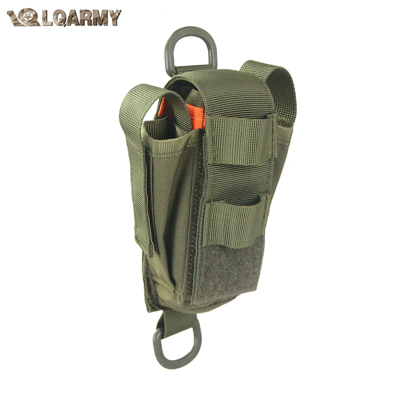 LQARMY Bolsa Munición Multifunción Herramientas Bolsa Cuchillos Molle Táctica Linternas Batton Plegables Cinturón Accesorios Mochila